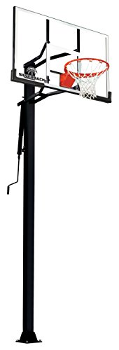 Silverback In-Ground Basketball Hoops, Adjustable Height Tempered Glass Backboard and