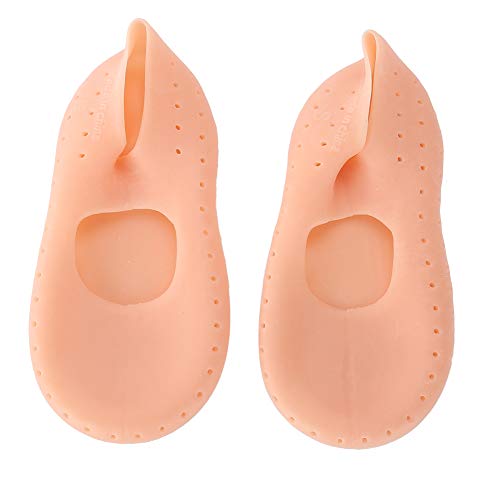 Calzino in silicone idratanti,calze idratanti in silicone per per donna e uomo,calze antiscivolo in silicone,calze idratanti anti-split,proteggono gli attrezzi per la cura del piede,2pcs(S-carne)