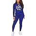 Nimsruc Two Piece Outfits For Women Sweatsuits Sets Casual Jogging Suit Matching Athletic Clothing Fashion Tracksuit Blue M