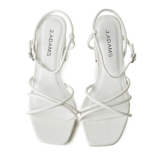 J. Adams Camila Heeled Sandals - Strappy Square Toe Ankle Strap Block Heels by J. Adams - Used condition - Image 4