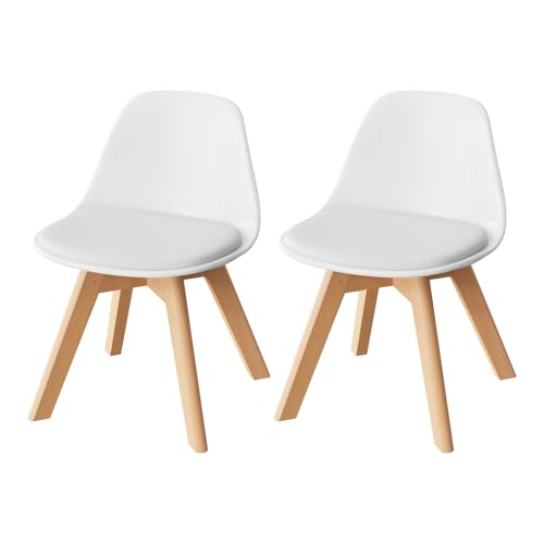 WOLTU 2er Set Kinderstühle mit Holzbeinen, Stuhl für Kinder, Sitzhöhe 33...