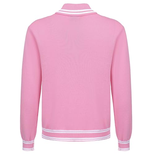 OXKNIT Men's Casual 1960s Mod Style Retro Pink Sweater Knitted Long Sleeve Cotton Vintage Cardigan with Pocket2