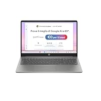 HP Chromebook Plus 15-nb0000sl, Intel Core i3-N305, 8GB RAM LPDDR5, UFS da 128GB, Display da 15,6'...