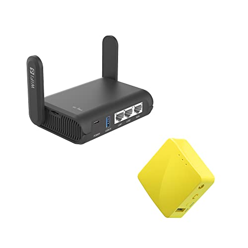 Gl.inet Gl-Axt1800 (Slate Ax) Pocket-Sized Wi-Fi 6 Gigabit Travel Router & Gl.inet Gl-Mt300N-V2(Mango) Portable Mini Travel Wireless Pocket Vpn Router #TOP6