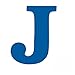 8-Inch Wall Hanging Wood Letter J Blue