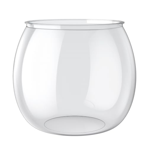 Image of Pawfly Small Plastic Fish Bowl, Clear Round 1.5 Gallon Fish Tank for Small Fish, Unbreakable Small Fishbowl Desktop Aquarium, Shatterproof Betta Fish Tank Goldfish Bowl, Decorative Globe Vase