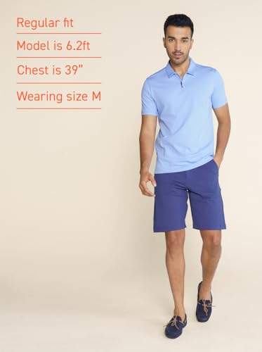 Image of DAMENSCH Constant Men's All-Degree Thermoregulating Pique Contrast Neck Polo T-Shirt