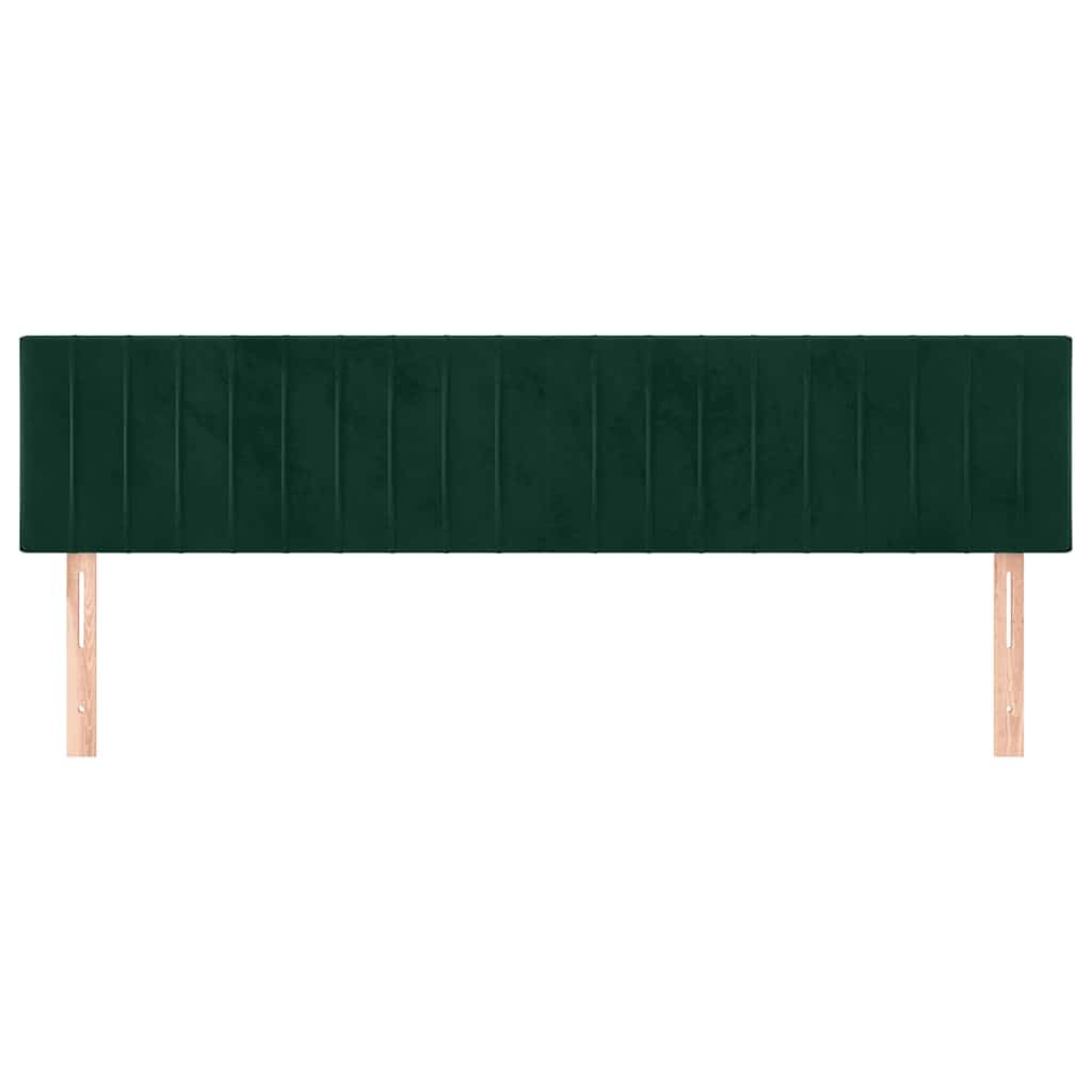 Testiera per Letto 160 cm in Velluto Verde Scuro Regolabile