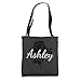 Ashley - Custom Black Rose Gray Floral Personalized Tote Bag