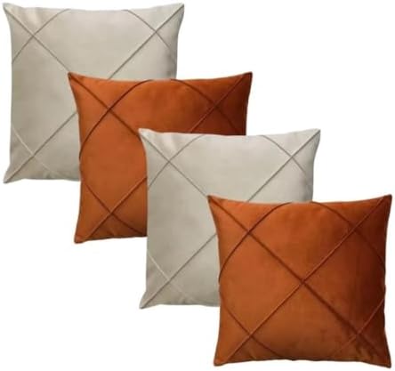 Kit 04 Almofadas Cheias em Suede Drapeada 45x45cm Decorativas Sal...