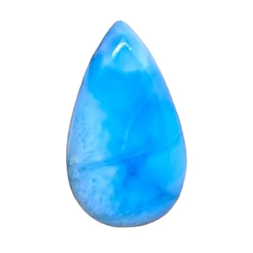 Larimar naturel en cabochon poire 27x15mm pour création de bijoux uniques
