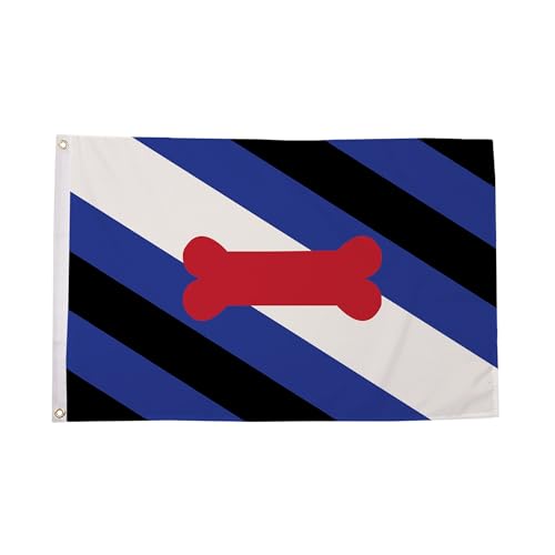 Grand drapeau Puppy Play 240x150 cm pour visibilité sans plis