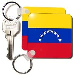 Vista 2 de 3dRose - Llavero de la bandera de Venezuela (2,25 x 4,5 pulgadas), juego de 2 (kc_31606_1)