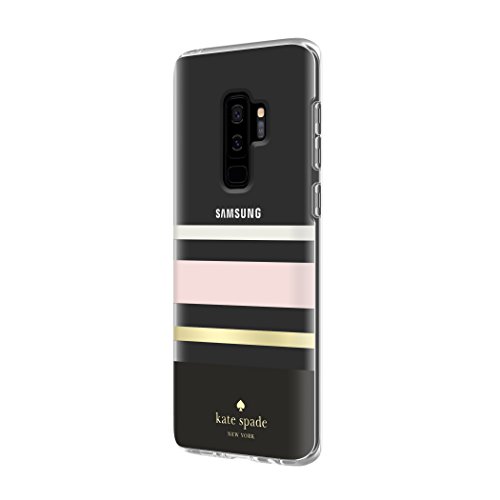 Kate Spade New York Protective Hardshell Case For Samsung Galaxy S9+ - Multi Charlotte Stripe Black / Cream / Blush / Gold #TOP3