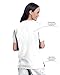 Landau Scrub Zone Relaxed Fit 2-Pocket V-Neck Scrub Top for Women 70221 White