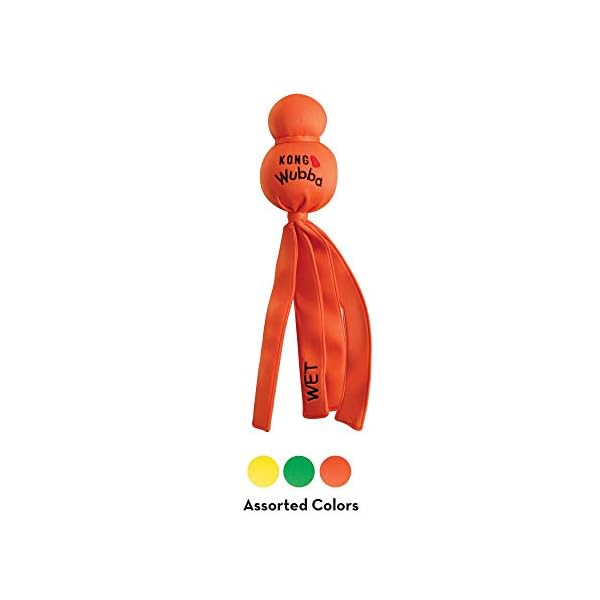Kong Wet Wubba Dog Toy Assorted Colors, Orange, Green and Yellow Kong Wet Wubba Dog Toy Assorted Colors, Orange, Green and Yellow
