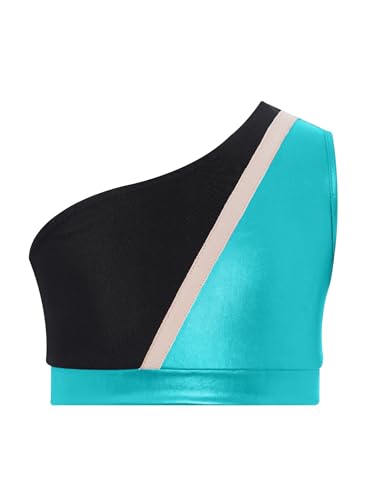 Kids Girls 3-Piece Gymnastics Dance Set Shiny Sequin Crop Top Vest & Shorts for Performance4