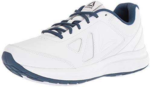 Reebok Men's Walk Ultra 6 DMX MAX Shoe, White/Washed Blue, 10.5 M US
