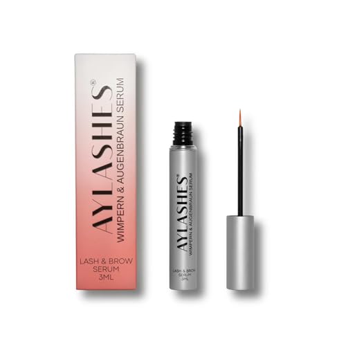 AYLASHES - Sérum para pestañas y cejas, fortalece las raíces del cabello, estimula el crecimiento, sin aceite, dermatológicamente probado