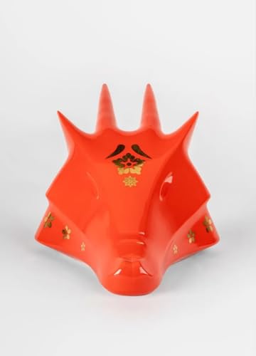 Sculpture de dragon rouge et or Lladró 9713 pour collectionneur d'art