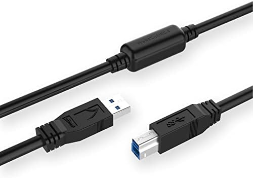 Newnex [Slim Profile Repeater Box] USB 3.0 10 Meters/30 Feet, A to B Active Repeater Extension Cable, FireNEX-uLINK-S