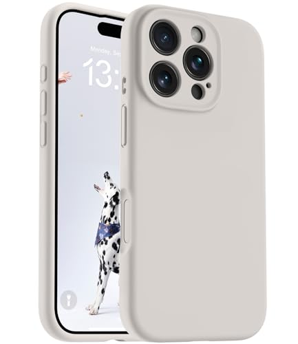 OTOFLY Magnetic for iPhone 16 Pro Case Compatible with Magsafe Classic Liquid Silicone Mobile Phone Case Integrated Camera Control Button Anti-Scratch Microfiber Lining Stone