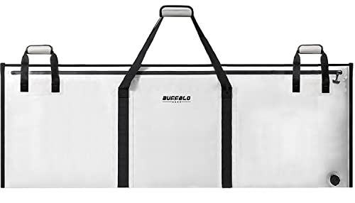 Buffalo Gear 断熱フィッシュクーラーバッグ 71 x 30インチ モンスター漏れ防止 フィッシュキルバッグ 大型 ポータブル 防水 フィッシュバッグ 氷を冷たく保つ 48時間以上