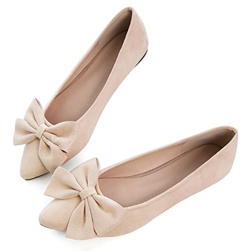 Image of Dear Time Women's Ballet Flats Dress Ballet Shoes Slip on for Office Work Comfortable Shoes