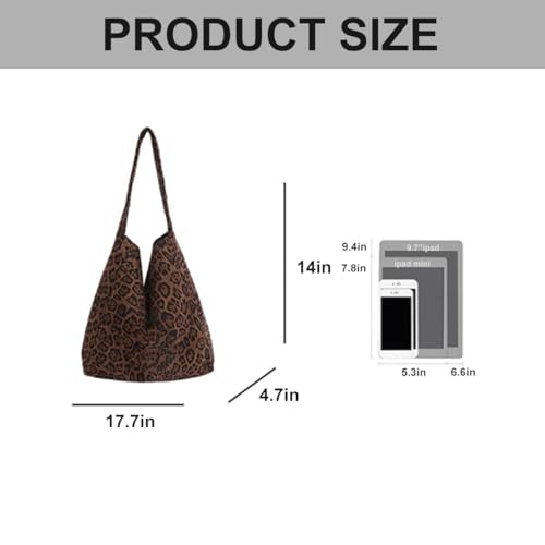 Bolso Hobo de Ante con Estampado Leopardo para Mujer miniatura 4