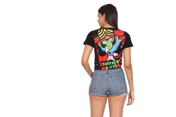 PsychedelicInsane Exclusive | Limited Edition Multi Color | Digital Printing BLACKHOPE Girls Crop Top UV Glow Classy Fit Top