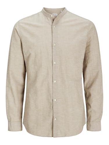 JACK&JONES PLUS JJEBREEZE LS SN PLS - Camiseta con Banda, Vajilla, 3XL