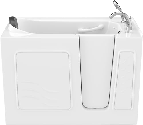ANZZI Walk-In Bathtub 26 x 53 in Soaker, Right Drain White Acrylic, Quick Fill Faucet, Handheld Shower, ADA Compliant Seat, Slip-Resistant Floor, Grab Bar, Low Threshold, Tile Flange | AMZ2653RWS-CP by ANZZI - Image 7