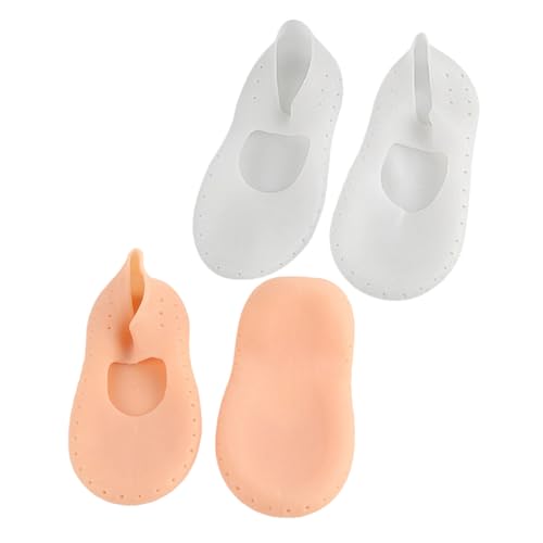 VALICLUD 2Pair Silicone Gel Heel Socks Moisturizing Ankle Protector for Dry Cracked Feet Soft Breathable Sebs Design Non Slip Invisible Socks for Men and Women Foot Care