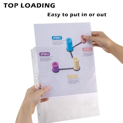 Sheet Protectors - 50 Sheets 4 mils[0.04mm] Strong Extra Heavyweight Clear Top Load 8.5 x 11 Inch Highlight Transparent Acid-Free for 3 Ring Binder OS0150 image 5
