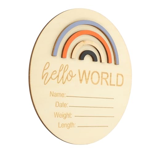 KOMBIUDA Baby Cards Wooden Growth Discs Newborn Announcement
