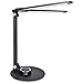 Produktbild LED-Tischlampe, Doppelkopf, dimmbar, ultradünn, zusammenklappbar, 5 W USB wiederaufladbare Leselampe, Augenschutz, Tischlampe, 3 Helligkeitsstufen, 8 W, Touch-Bedienung, Schwarz