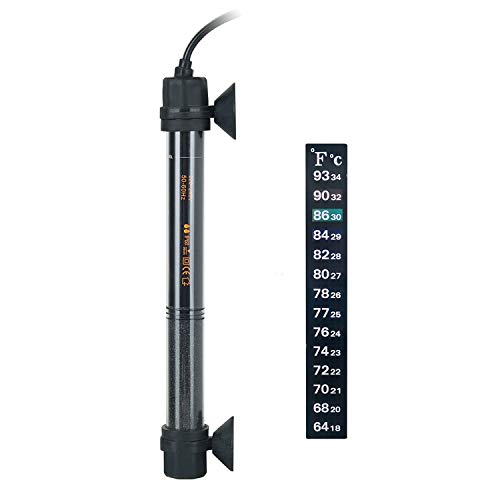 HITOP 25W 50W Mini Aquarium Submersible Thermostat Preset Heater, Betta Fish Heater
