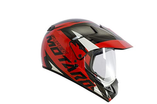 Capacete Ebf Sup Motard Iron 60/Preto/Vermelho