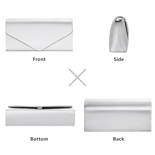 Pochette de cérémonie en cuir verni métallisé sac de soirée de luxe chic