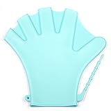 ATYAIDE 1Pair Silicone Swim Gloves Webbed Aquatic Training Water Resistance Fitness Paddle Aerobics...