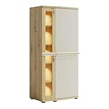 Cette élégante armoire en bois est le choix parfait pour ajouter une touche de sophistication à votre espace de vie.