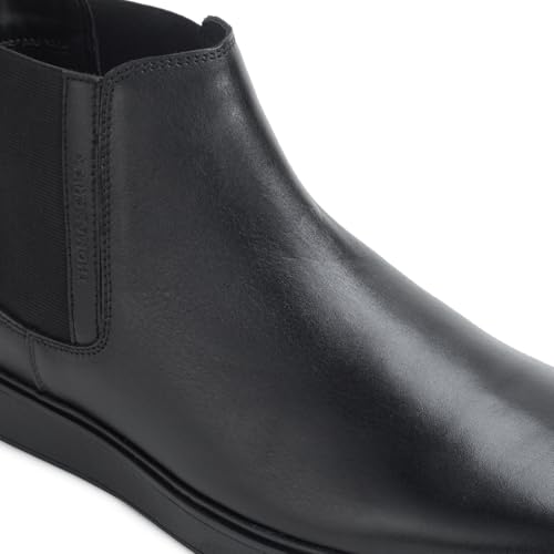 Image of Thomas Crick Men's Genuine Leather Chelsea Boots - Slip-On Dress Boots with Elastic Gusset, Ortho Footbed & Lightweight Anti-Slip Sole for Casual or Formal Wear