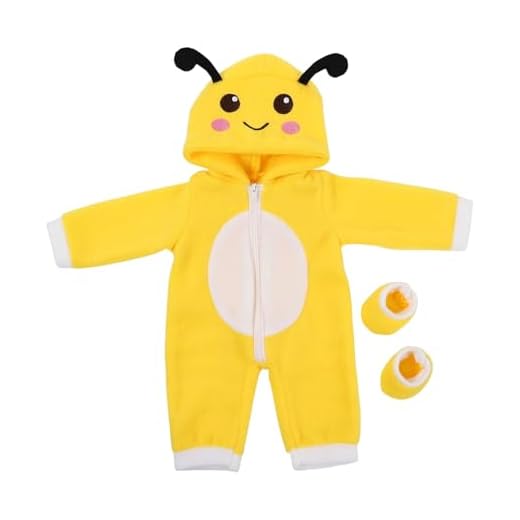 MZRAN Animal Theme Costume Outfit for 43CM Reborns Doll Machine Washable Clothing Easy to Change for Kids Pretend Play Baby Clothes