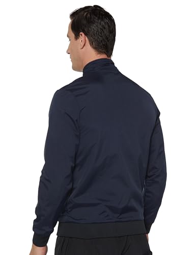 Image of Qube By Fort Collins Men's Windcheater Jacket - Lightweight Windbreaker for Men | Full Zip Drizzle-Resistant High Neck Casual Jacket with Zip Pockets for Spring, Autumn, Travel & Daily Wear