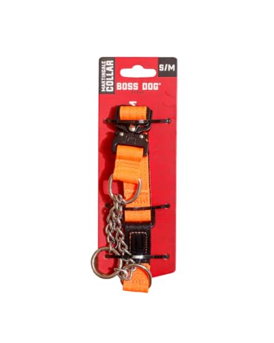 Boss Dog Martingale Collar, Hunter Orange, Small/Medium