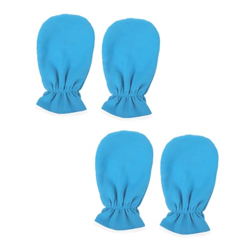 ULTECHNOVO 2 pares Guantes de Cera Parafina Térmicos para Manos sin Logo Manoplas Spa Cuidado y Calor Cubiertas para Manos Hidratantes y Exfoliantes Azul