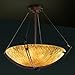 Justice Design Group GLA-9721 18" Bowl Pendant with Crossbar from the Veneto Luc, Brushed Nickel with Whitewash Shades