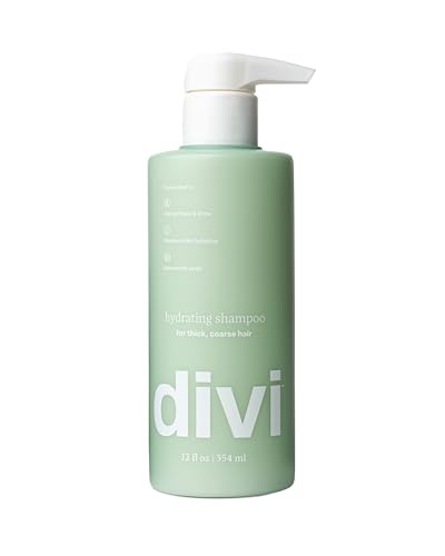 Divi Hydrating Shampoo for Women and Men - Gently Cleanses and Removes Scalp Buildup - Hydrates, Strengthens, and Nourishes Hair - Vegan, Cruelty-Free, Paraben-Free, 12 Fl Oz