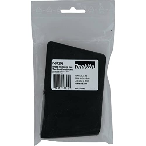 Makita P-84202 Makpac Interlocking Case 2 Row Insert Tray Dividers, 6/Pk #TOP1