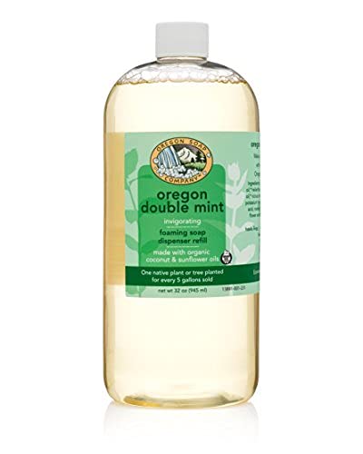Oregon Soap Company - Hand Soap, Hand Soap Refill, Foaming Hand Soap Refill, Castile Soap Made with USDA Certified Organic Oils (32 Fl Oz, Double Mint)